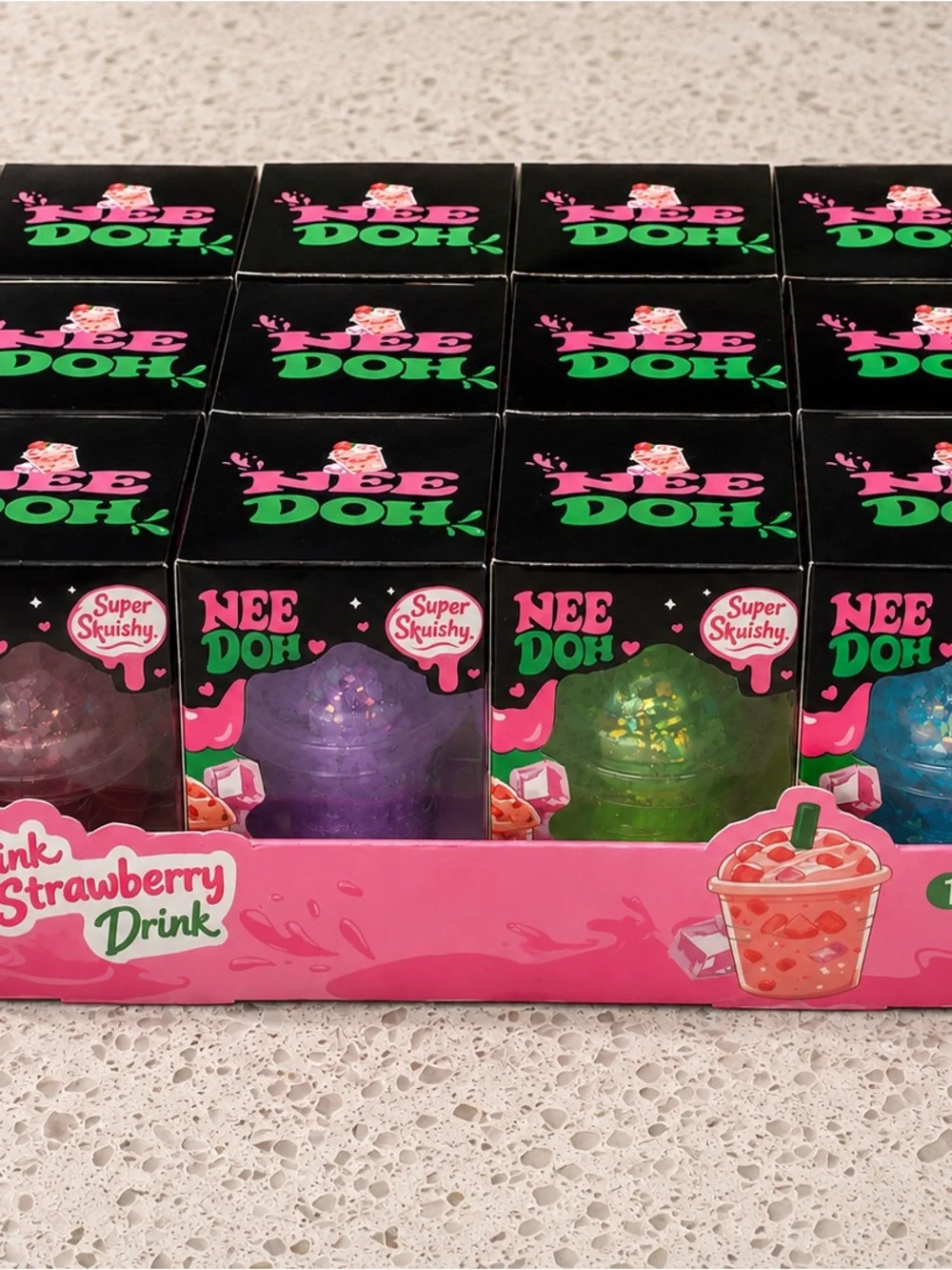 Pink Strawberry Drink Super Squishy